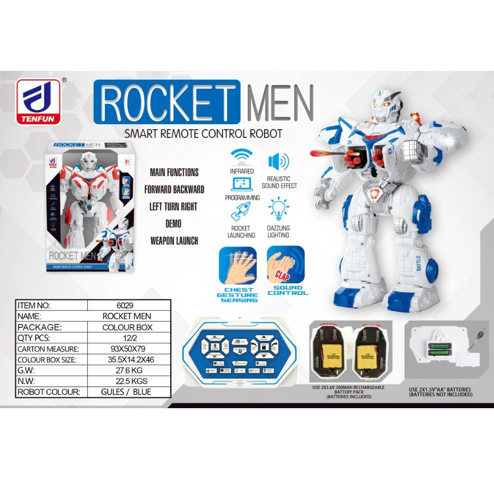 ربات کنترلی هوشمند مدل Rocket Men کد 6029