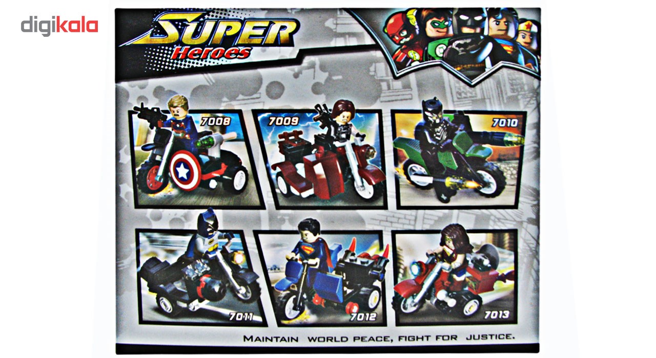 ساختنی دکول مدل Super Heroes سریBatman Motorcycle 7011  تعداد 39 تکه