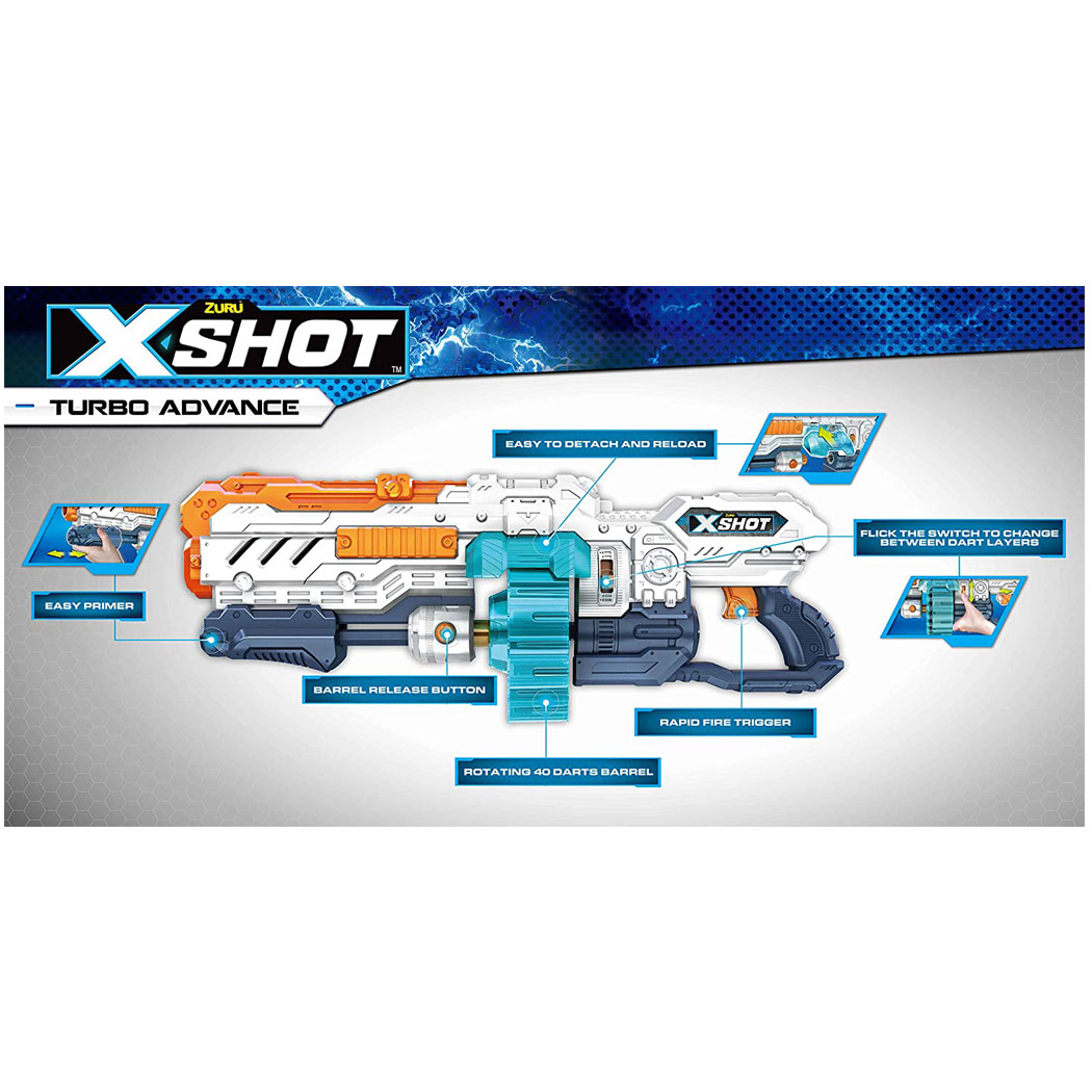 تفنگ بازی زورو سری X-Shot مدل Turbo Advance