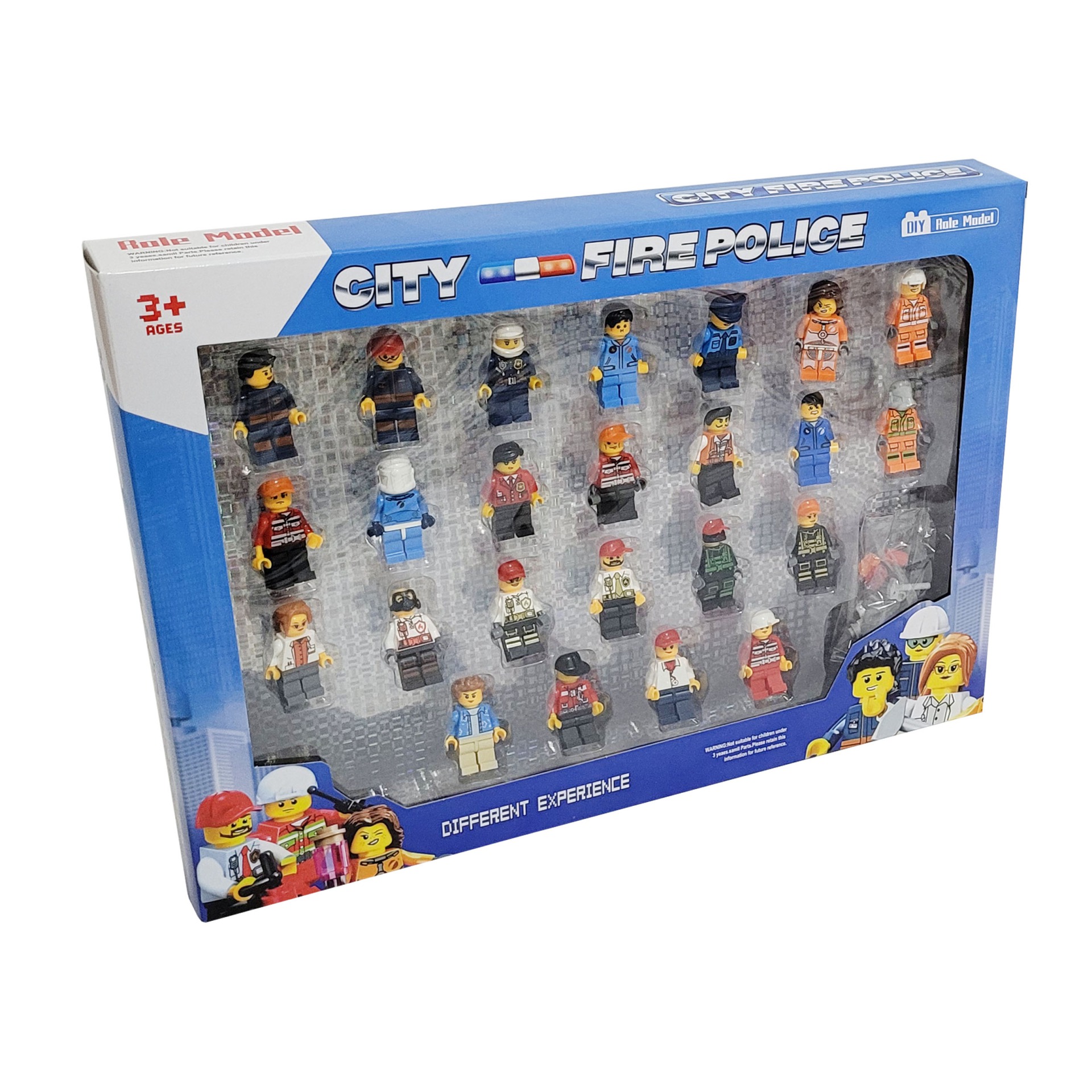 ساختنی مدل ادمک مینی فیگور پلیس شهر کد 9009 مجموعه 24 عددی