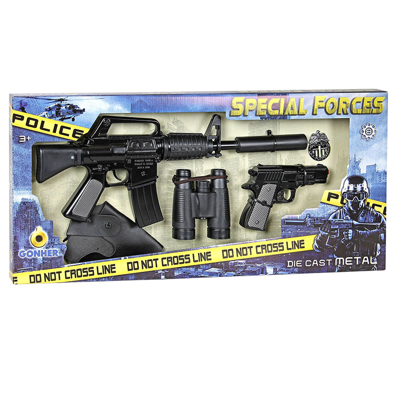 تفنگ بازی گانهر مدل پلیس کد 4466 مجموعه 5 عددی
