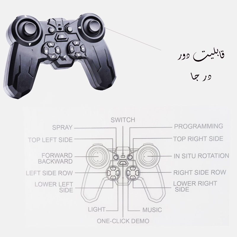 ماشین بازی کنترلی مدل فرمول دودزا طرح ریسینگ چرخ کپسولی کد CQ-627